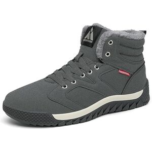 Mishansha Chaussures d'hiver Chaudes pour Hommes Confortables Imperméables Bottes de Neige Flexibles Chaussures de Neige Classiques Camping Randonnée Extérieur, Gris 39 - Publicité