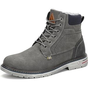 Mishansha Bottes Homme Hiver Imperméable Bottes de Neige Homme Hiver en Plein air Bottines Gris 39 - Publicité