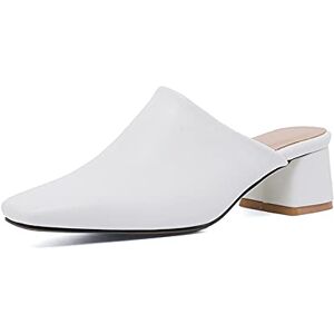 CuteFlats Mules à Talon Carré pour Femmes avec Bout Fermé - Publicité CuteFlats Mules à Talon Carré pour Femmes avec Bout Fermé - Publicité
