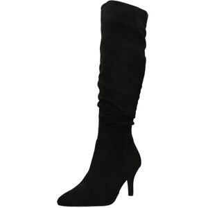 Spot On Bottes hautes en microsuède pour femme avec talon de 8 cm F5R1243, Noir , 38 EU - Publicité Spot On Bottes hautes en microsuède pour femme avec talon de 8 cm F5R1243, Noir , 38 EU - Publicité