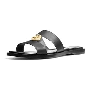 Michael Kors Sandales plates Erin pour femme, noir, 41 EU - Publicité Michael Kors Sandales plates Erin pour femme, noir, 41 EU - Publicité