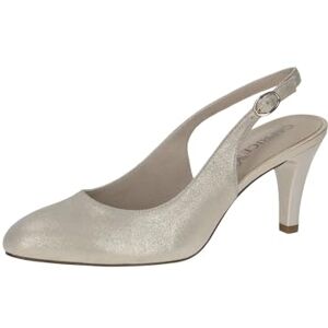 CAPRICE Escarpins Slingback Femme en Cuir Élégants, Or (Lt.Gold Metal.), 37 EU - Publicité CAPRICE Escarpins Slingback Femme en Cuir Élégants, Or (Lt.Gold Metal.), 37 EU - Publicité