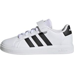 Adidas Mixte enfant Grand Court Court Elastic Lace and Top Strap Shoes, Cloud White / Core Black / Core Black, 28 EU - Publicité Adidas Mixte enfant Grand Court Court Elastic Lace and Top Strap Shoes, Cloud White / Core Black / Core Black, 28 EU - Publicité