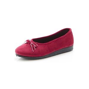 Damart Chaussons Aspect Velours Femme Rouge Taille 41 - Publicité Damart Chaussons Aspect Velours Femme Rouge Taille 41 - Publicité