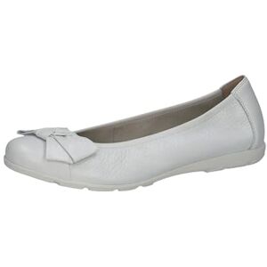 CAPRICE Ballerines Femme en Cuir avec nœud, Blanc (White Deer), 39 EU - Publicité CAPRICE Ballerines Femme en Cuir avec nœud, Blanc (White Deer), 39 EU - Publicité