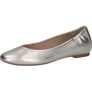CAPRICE Ballerines Femme en Cuir Élégantes, Argent (Pearl Metallic), 37,5 EU - Publicité CAPRICE Ballerines Femme en Cuir Élégantes, Argent (Pearl Metallic), 37,5 EU - Publicité