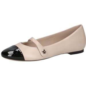 CAPRICE Ballerines Femme en Cuir avec Bride, Multicolore (Beige/Black), 40 EU - Publicité CAPRICE Ballerines Femme en Cuir avec Bride, Multicolore (Beige/Black), 40 EU - Publicité