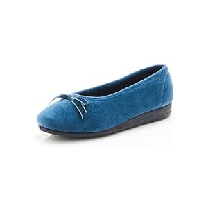 Damart Chaussons Aspect Velours Femme Bleu Taille 36 - Publicité Damart Chaussons Aspect Velours Femme Bleu Taille 36 - Publicité