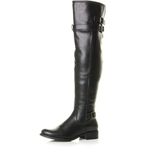 Ajvani Femmes talon bas bottes de cheval dessus du genou cuissardes pointure 6 39 - Publicité Ajvani Femmes talon bas bottes de cheval dessus du genou cuissardes pointure 6 39 - Publicité