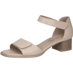 CAPRICE Sandales femme en cuir à talon trapèze, Crème (Offwhite Nappa), 38 EU - Publicité CAPRICE Sandales femme en cuir à talon trapèze, Crème (Offwhite Nappa), 38 EU - Publicité