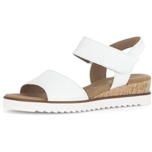 Gabor Raynor White Leather Womens Adjustable Low Wedge Sandals 38.5 Weiss - Publicité Gabor Raynor White Leather Womens Adjustable Low Wedge Sandals 38.5 Weiss - Publicité