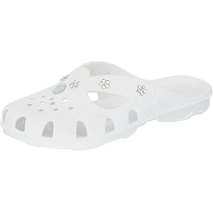 Fashy Brighton Ultraleicht 7621, Sabot Femme Blanc Bianco Weiss Weiß 10 37 EU - Publicité Fashy Brighton Ultraleicht 7621, Sabot Femme Blanc Bianco Weiss Weiß 10 37 EU - Publicité