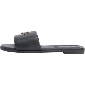 Tommy Hilfiger Femme Th Logo Hardware Leather Mule Sandales Plates, Black (Black), 37 EU - Publicité Tommy Hilfiger Femme Th Logo Hardware Leather Mule Sandales Plates, Black (Black), 37 EU - Publicité
