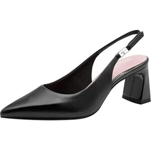 Tamaris Escarpin à bride arrière pour femme à talon bloc en cuir noir 36 EU - Publicité Tamaris Escarpin à bride arrière pour femme à talon bloc en cuir noir 36 EU - Publicité