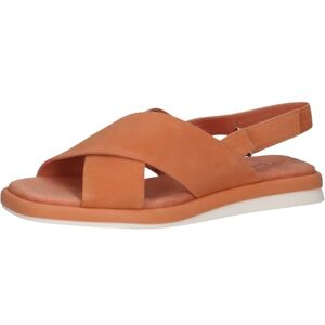 CAPRICE Sandales femme plates en cuir avec assise plantaire, Orange (Orange Suede), 42 EU - Publicité CAPRICE Sandales femme plates en cuir avec assise plantaire, Orange (Orange Suede), 42 EU - Publicité