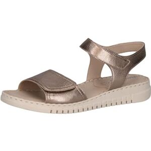CAPRICE Sandales Plates Femme en Cuir Confortables, Beige (Taupe Metallic), 40 EU - Publicité CAPRICE Sandales Plates Femme en Cuir Confortables, Beige (Taupe Metallic), 40 EU - Publicité