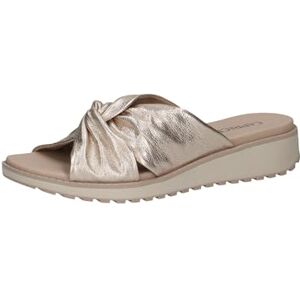 CAPRICE Mules Femme en Cuir avec Semelle Anatomique, Métallique (Platin Metal.), 37 EU - Publicité CAPRICE Mules Femme en Cuir avec Semelle Anatomique, Métallique (Platin Metal.), 37 EU - Publicité