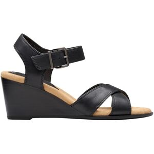 Clarks Femme Emmalae Iris Sandale, Black Leather, 35.5 EU - Publicité Clarks Femme Emmalae Iris Sandale, Black Leather, 35.5 EU - Publicité