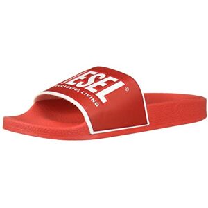 Diesel Claquette Homme VALLA Y01920 P0316 H7661 Rouge Blanc - Publicité Diesel Claquette Homme VALLA Y01920 P0316 H7661 Rouge Blanc - Publicité