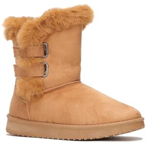 La Modeuse Boots en suédine et fausse fourrure à scratchs - Publicité La Modeuse Boots en suédine et fausse fourrure à scratchs - Publicité