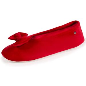 Isotoner Chaussons pantoufles Ballerines femme ultra confortables, semelle en cuir, détail grand nœud, 39/40 EU, rouge - Publicité Isotoner Chaussons pantoufles Ballerines femme ultra confortables, semelle en cuir, détail grand nœud, 39/40 EU, rouge - Publicité