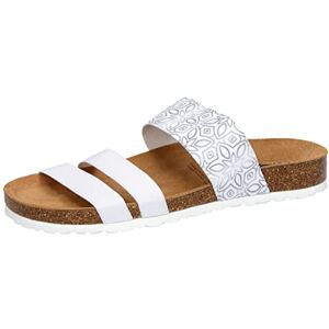 Lico Chaussons d'été Bioline pour femme, Blanc/argenté, 36 EU - Publicité Lico Chaussons d'été Bioline pour femme, Blanc/argenté, 36 EU - Publicité