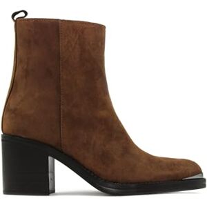 ALPE Bottines à talon large, daim, cuir, fermeture éclair, demi-tige, classique, Chelsea, bout arrondi pour femme, marron, 38 EU - Publicité ALPE Bottines à talon large, daim, cuir, fermeture éclair, demi-tige, classique, Chelsea, bout arrondi pour femme, marron, 38 EU - Publicité