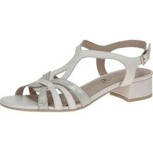 CAPRICE Femme Damen Sandale à Talon, Offwh/Silver, 39 EU - Publicité CAPRICE Femme Damen Sandale à Talon, Offwh/Silver, 39 EU - Publicité