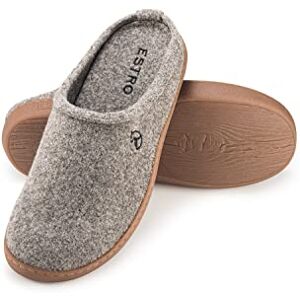 ESTRO Chaussons Homme Pantoufles Homme Pantoufles en Feutre avec Semelle Gomme Antidérapante Semelle Intérieure Moelleuse (Gris, 45 EU) - Publicité ESTRO Chaussons Homme Pantoufles Homme Pantoufles en Feutre avec Semelle Gomme Antidérapante Semelle Intérieure Moelleuse (Gris, 45 EU) - Publicité