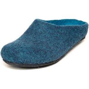Magicfelt Pantoufles AN709 pour homme et femme Laine mérinos naturelle bicolore Pantoufles avec semelle anatomique antidérapante Pantoufles en feutre unisexes, Bleu pétrole foncé, 35 EU - Publicité Magicfelt Pantoufles AN709 pour homme et femme Laine mérinos naturelle bicolore Pantoufles avec semelle anatomique antidérapante Pantoufles en feutre unisexes, Bleu pétrole foncé, 35 EU - Publicité