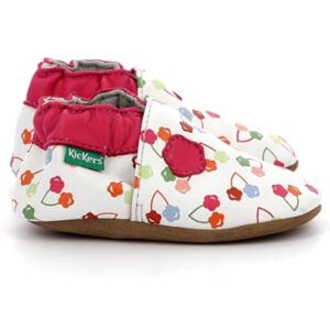 Kickers Kickbaby, Chaussons Fille, Blanc Cerise, 27 - Publicité Kickers Kickbaby, Chaussons Fille, Blanc Cerise, 27 - Publicité
