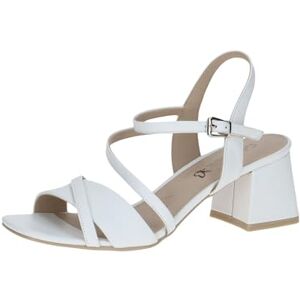 CAPRICE Sandales femme à talons en cuir Festives, Blanc (White Nappa), 37 EU - Publicité CAPRICE Sandales femme à talons en cuir Festives, Blanc (White Nappa), 37 EU - Publicité