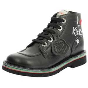Kickers Col, Bottillons Fille, Noir Broderie Coeur, 36 - Publicité Kickers Col, Bottillons Fille, Noir Broderie Coeur, 36 - Publicité