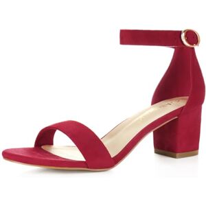Allegra K Sandales à Bout Ouvert et Talons carrés à Bride Cheville pour Femmes Rouge foncé 42 - Publicité Allegra K Sandales à Bout Ouvert et Talons carrés à Bride Cheville pour Femmes Rouge foncé 42 - Publicité