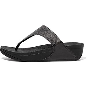 Fitflop Lulu Glitz Sandales à Élastique - Noir Gris - Publicité Fitflop Lulu Glitz Sandales à Élastique - Noir Gris - Publicité