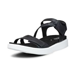ECCO Sandales souples à 3 lanières pour femme, noir, 41 EU - Publicité ECCO Sandales souples à 3 lanières pour femme, noir, 41 EU - Publicité