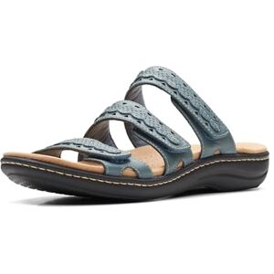 Clarks Sandales plates Laurieann Cove pour femme, Cuir gris bleu., 42 EU - Publicité Clarks Sandales plates Laurieann Cove pour femme, Cuir gris bleu., 42 EU - Publicité
