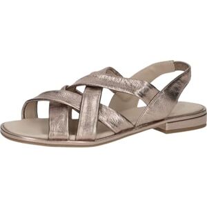 CAPRICE Sandales femme plates en cuir Estivales, Beige (Taupe Metallic), 37 EU - Publicité CAPRICE Sandales femme plates en cuir Estivales, Beige (Taupe Metallic), 37 EU - Publicité