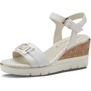 Tamaris Sandales Compensées Femme, Sandales Femme, Blanc, 39 EU - Publicité Tamaris Sandales Compensées Femme, Sandales Femme, Blanc, 39 EU - Publicité