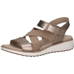 CAPRICE Femme Damen Sandale Plate, Taupe Metallic, 41 EU - Publicité CAPRICE Femme Damen Sandale Plate, Taupe Metallic, 41 EU - Publicité