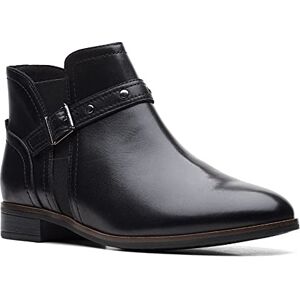 Clarks Bottines Chelsea Trish Strap pour femme, Cuir noir, 37.5 EU - Publicité Clarks Bottines Chelsea Trish Strap pour femme, Cuir noir, 37.5 EU - Publicité