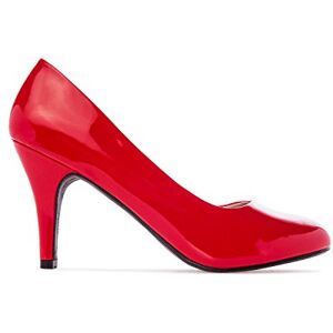 Andrés Machado Élégants Escarpins rétro pour Femme/Adolescent pour l´été et l´Hiver AM422 Bout Arrondi en Vernis Talons Moyens Fins Verni Rouge, EU 32 - Publicité Andrés Machado Élégants Escarpins rétro pour Femme/Adolescent pour l´été et l´Hiver AM422 Bout Arrondi en Vernis Talons Moyens Fins Verni Rouge, EU 32 - Publicité