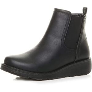 Ajvani Femmes talon compensé bas élastique confort bottes chelsea bottines pointure 7 40 - Publicité Ajvani Femmes talon compensé bas élastique confort bottes chelsea bottines pointure 7 40 - Publicité