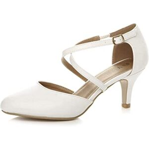 Ajvani Femmes talon mi-haut épais sangle croisée mariage soir sandales à lanières chaussures pointure 6 39 - Publicité Ajvani Femmes talon mi-haut épais sangle croisée mariage soir sandales à lanières chaussures pointure 6 39 - Publicité