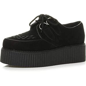 Ajvani Chaussures Bottes Plates Plate-Forme Punk à Lacets pour Femmes Taille 3 36 - Publicité Ajvani Chaussures Bottes Plates Plate-Forme Punk à Lacets pour Femmes Taille 3 36 - Publicité