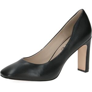 CAPRICE Escarpins Femme en Cuir à Talon Bloc, Noir (Black Nappa), 36 EU - Publicité CAPRICE Escarpins Femme en Cuir à Talon Bloc, Noir (Black Nappa), 36 EU - Publicité