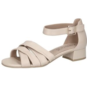CAPRICE Sandales femme à talons en cuir à boucle, Crème (Cream Perlato), 40,5 EU - Publicité CAPRICE Sandales femme à talons en cuir à boucle, Crème (Cream Perlato), 40,5 EU - Publicité
