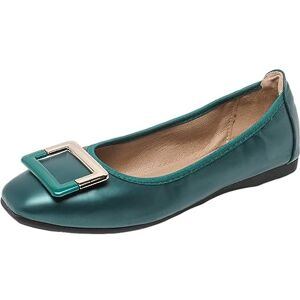 ANUFER Femmes Mou Ballerines Bout Carré À Enfiler Chaussures de Marche Vert DX2830 EU38.5 - Publicité ANUFER Femmes Mou Ballerines Bout Carré À Enfiler Chaussures de Marche Vert DX2830 EU38.5 - Publicité