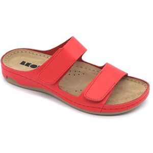 LEON Sandales Sabots Mules Chaussons Chaussures en Cuir, Femme, Rouge, EU 40 - Publicité LEON Sandales Sabots Mules Chaussons Chaussures en Cuir, Femme, Rouge, EU 40 - Publicité