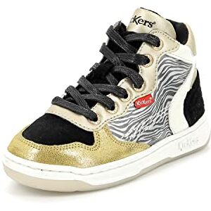 Kickers Kicklax, Sneakers Hautes Fille, Jaune Noir Zebre, 34 - Publicité Kickers Kicklax, Sneakers Hautes Fille, Jaune Noir Zebre, 34 - Publicité